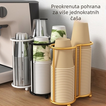 Stalak za čaše - sklopni, okretni, stolni, od kovanog željeza, 1-etažni