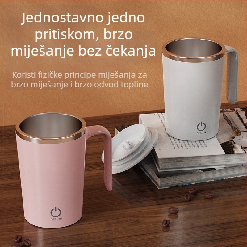 Prijenosna šalica za kavu s USB punjenjem i automatskim miješanjem