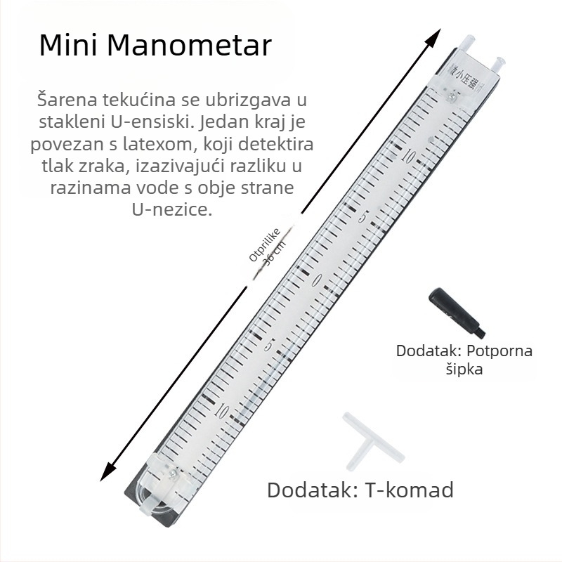 Nastavna pomagala: Set za eksperiment tlaka tekućine, prozirni spremnik, za fiziku u gimnaziji, unutarnja uporaba, materijal metaloplastika