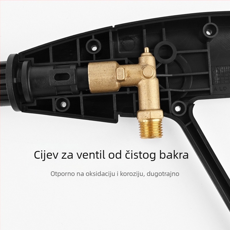 Visokotlačni pištolj za pranje automobila, glava i držač od inženjerskih plastika, doseg prskanja 2 m, tlak vode 160 bar / 2320 psi