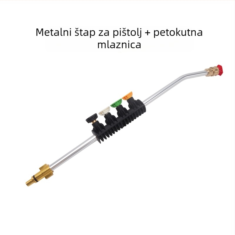 Visokotlačni pištolj za pranje automobila, glava i držač od inženjerskih plastika, doseg prskanja 2 m, tlak vode 160 bar / 2320 psi