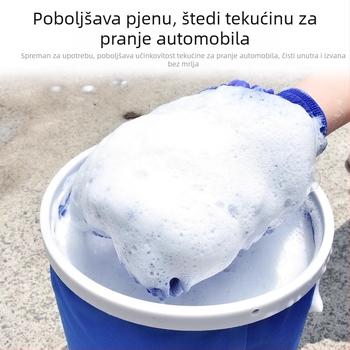 Rukavice za pranje auta s pliš Chenille i koralnim fleeceom, vodootporne, 120 g