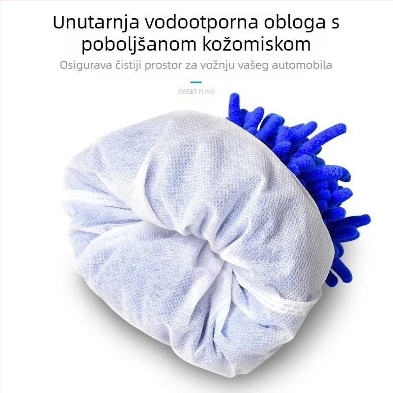 Rukavice za pranje auta s pliš Chenille i koralnim fleeceom, vodootporne, 120 g