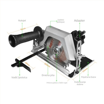 Višenamjenski set nastavaka za električne alate (Materijal: ABS + metal; Kompatibilan s ručnim bušilama, kružnim pilama, čekićima, reciprocima, lančanim pilama i kutnim brusilicama)