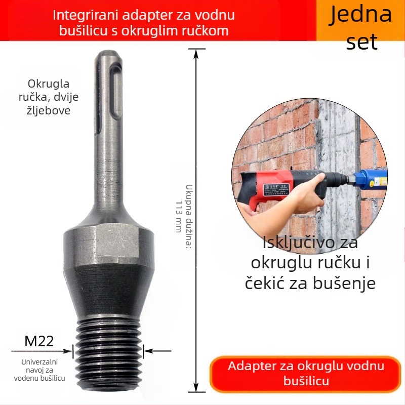 Fu Xin rhinestone konverzijski štap sa četvrtastim držalom, 100 mm duljine, integrirani spojni dio za električni čekić