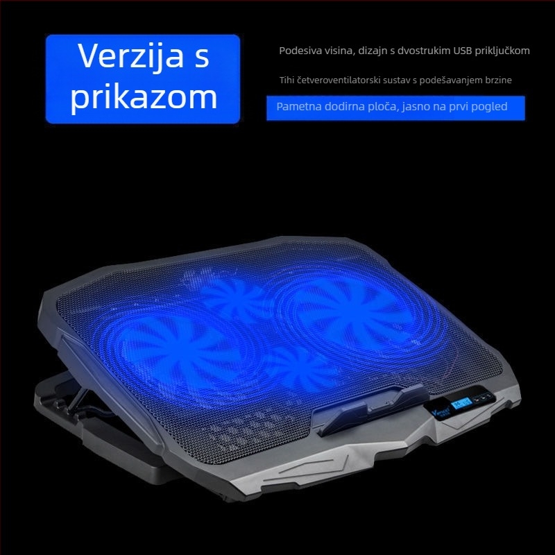 Chladič za notebook N98 s 4-stupanjskim reguliranim ventilatorom, plastična baza