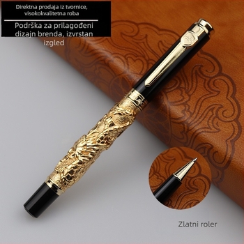 Jinhao Xianglong nalivpero – luksuzno metalno kućište, zmaj i feniks, potpisno pero