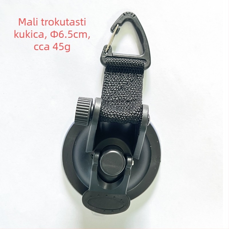 Kuka s usisnom čašom za automobilsku šator, srcolikog oblika, materijal ABS + najlon trak, nosivost 10 kg, višekratna upotreba