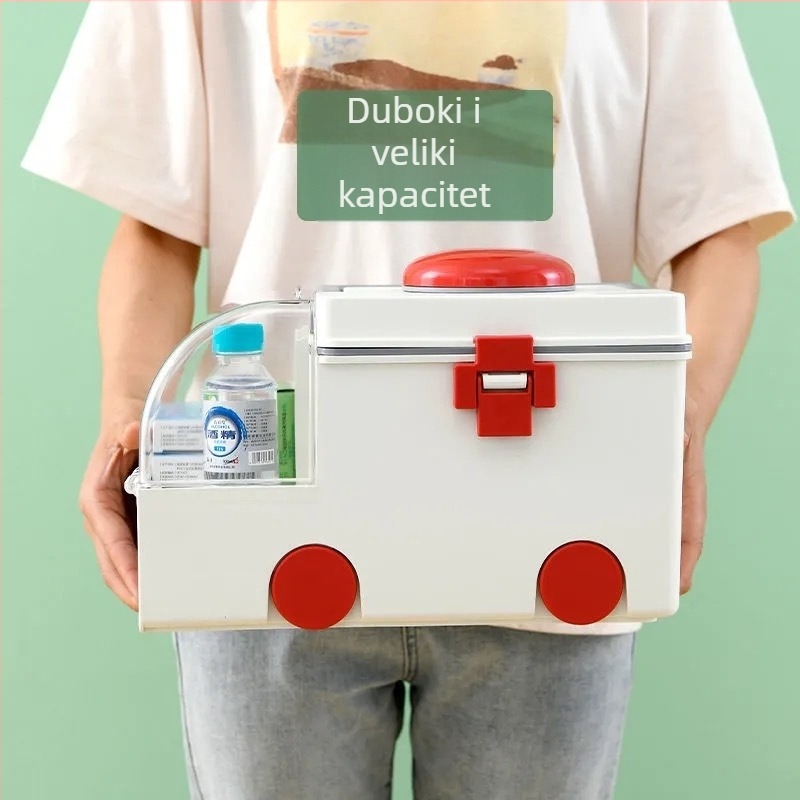 Prijenosna kutija za lijekove, 8 pretinaca, model 0600, plastika