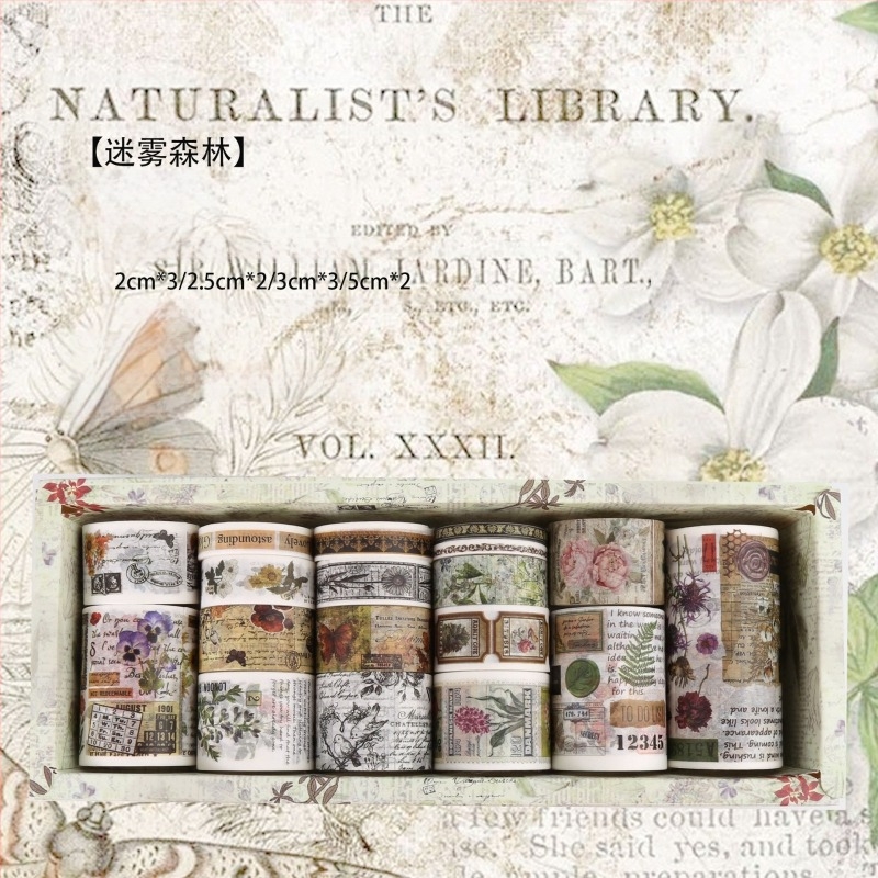 Yue Lu dekorativni papirnate trake set za retro dnevnik i scrapbooking – 18 rolni, podloga: papir, namjena: univerzalna, Uvoz: Ne, Poklon: Ne