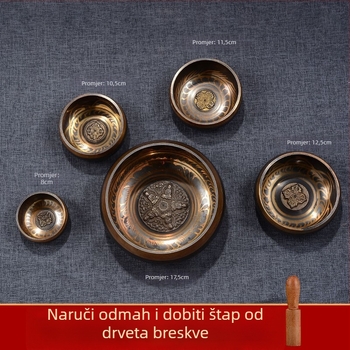 Budistička zvučna zdjela za recitiranje sutri i zvučnu terapiju — brončana zdjela za meditaciju, marka Yidian auspicious color