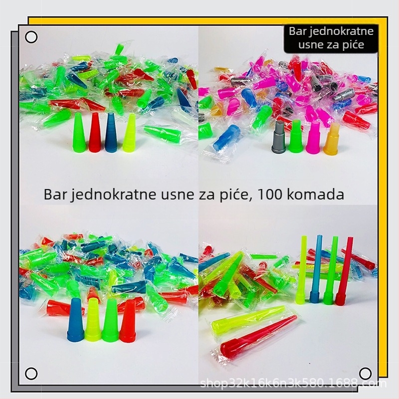 Jednokratni usnik za šisha – produženi plastični usnik, jednokratna upotreba, kutija 10 000 komada, Podrijetlo: Jinhua, Zhejiang