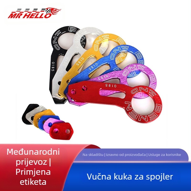 Auto vučna kuka od aluminijske legure, s klipom za pričvršćivanje, model 001, za stražnji žlijeb