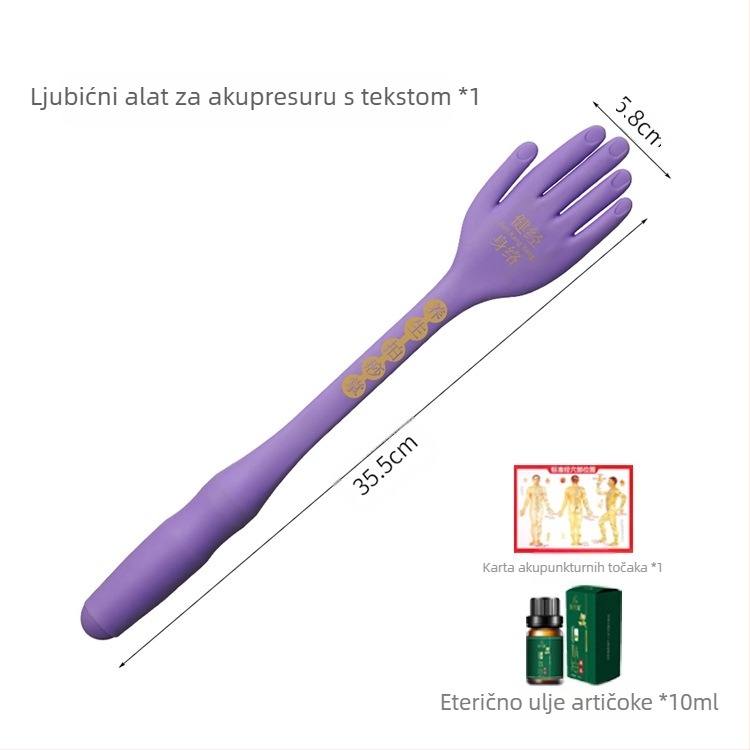 Nai jiasi Silikon ploča za meridijanske tapkanje — ručni masažni uređaj za vrat, leđa, noge i stopala