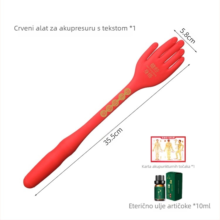 Nai jiasi Silikon ploča za meridijanske tapkanje — ručni masažni uređaj za vrat, leđa, noge i stopala