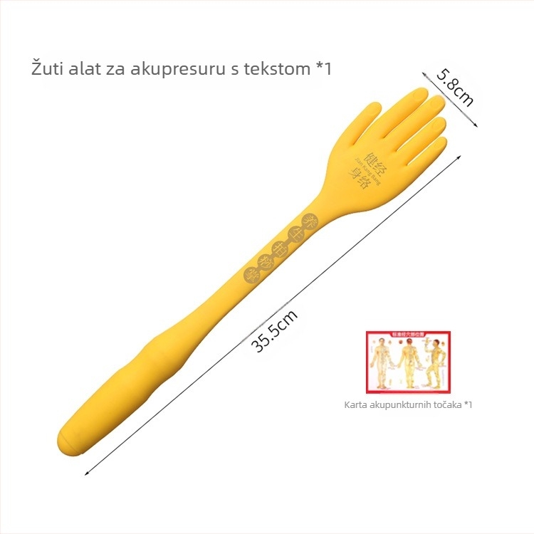 Nai jiasi Silikon ploča za meridijanske tapkanje — ručni masažni uređaj za vrat, leđa, noge i stopala