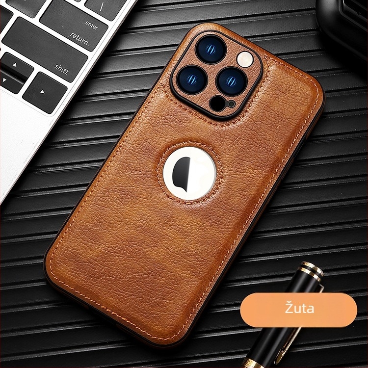 Okvirno kućište od umjetne kože, puna zaštita, otpornost na pad za iPhone 11–14 Pro/Pro Max