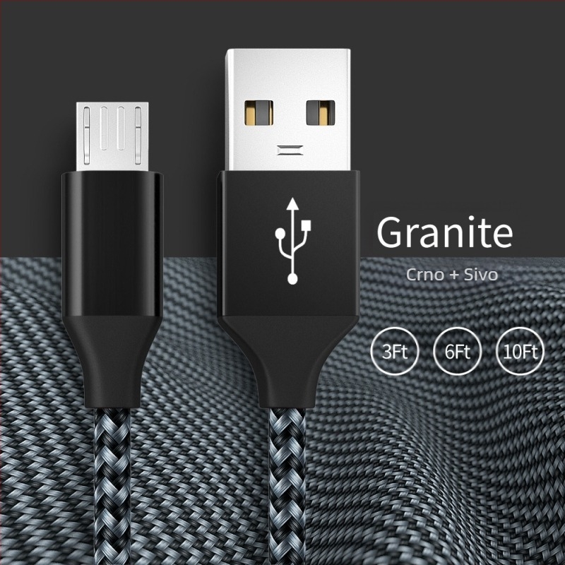 Prilagođeni Android V8 brzi punjački Micro USB kabel za prijenos podataka, pleteni USB kabel od aluminijske legure