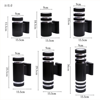 Vanjska zidna svjetiljka s plastičnim kućištem, IP55 zaštita, 2 LED diode, napajanje 110-220V