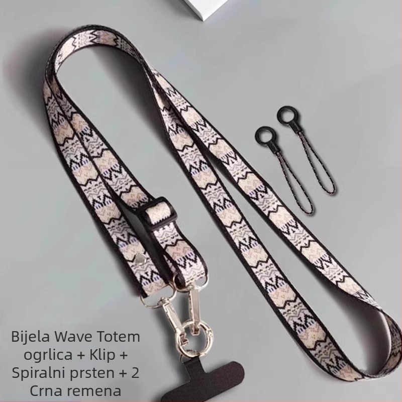 Privjesak za mobitel s retro totem dizajnom, unisex, metalna kopča, metalna konstrukcija