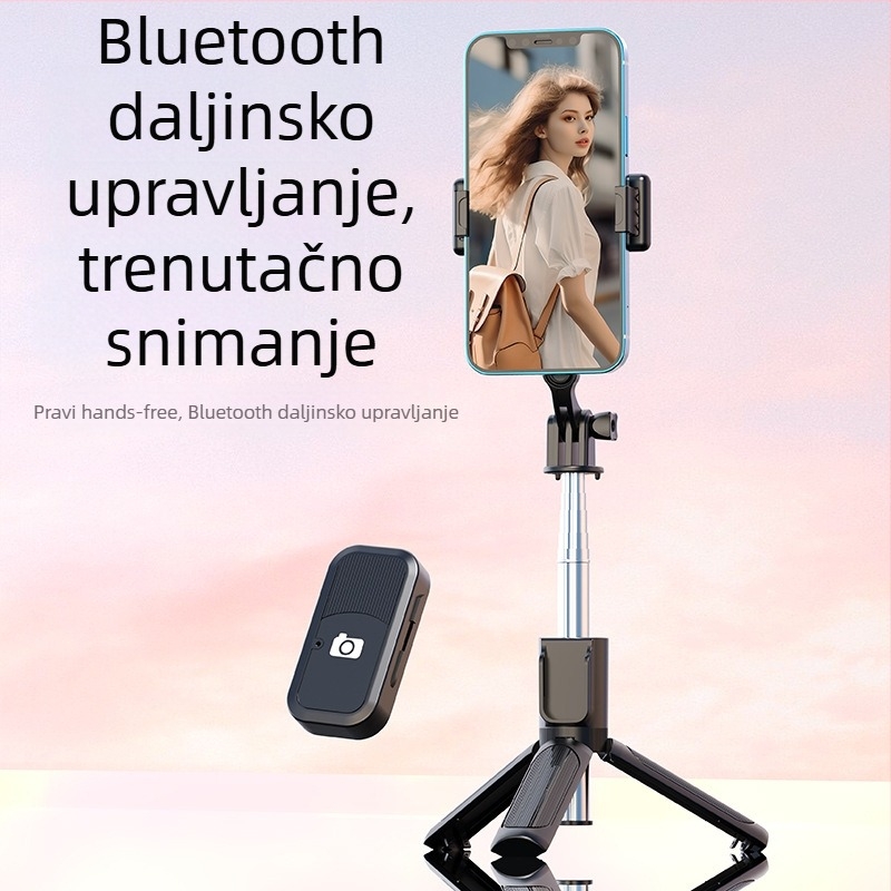 Perfect Shot Mini Selfie Stick s Bluetooth daljinskim upravljanjem, prijenosni držač za telefon i podni stativ | Materijal ABS + nehrđajući čelik