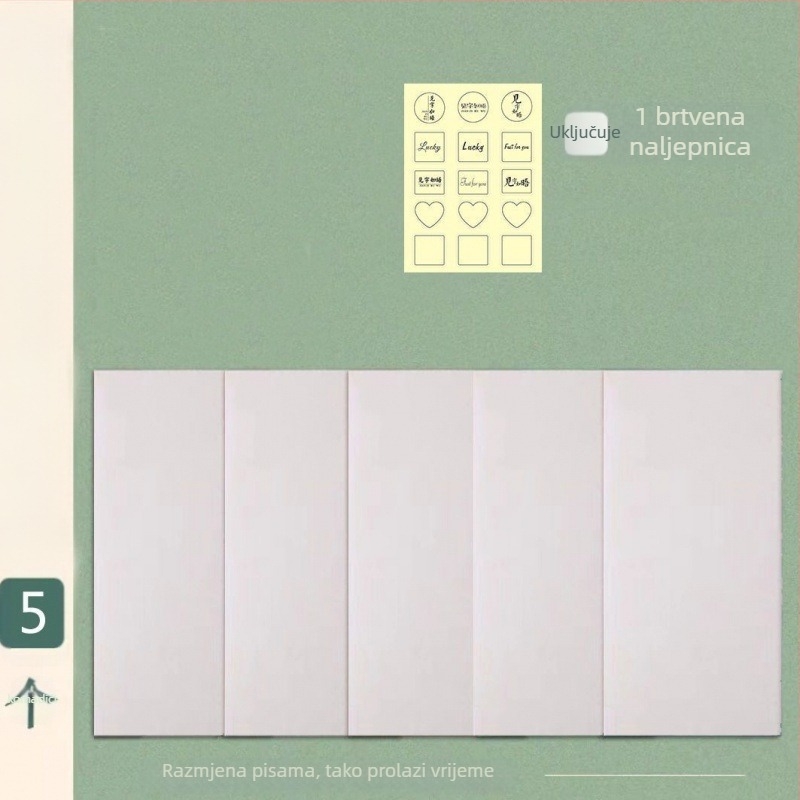 Prazne kovertice od kraft papira s prozorom – kineskog stila, komplet za ljubavna pisma