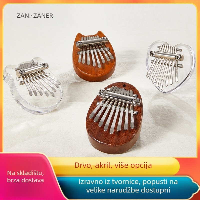 Kalimba s 8 tonova, prijenosni mali prstni instrument