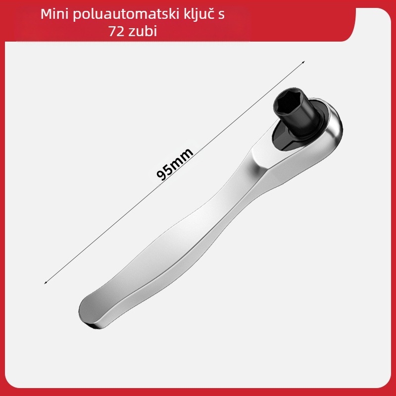 Fengwick set hex socket bitova za odvijač s ručnim mehanizmom – krom-vanadij čelik, polirani završetak, uključuje mini ručnu glavu