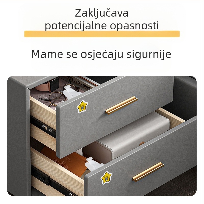 Brava za ladicu – model z-drawer lock, ABS materijal, za ladice, moderno i jednostavno, Levy Poetry