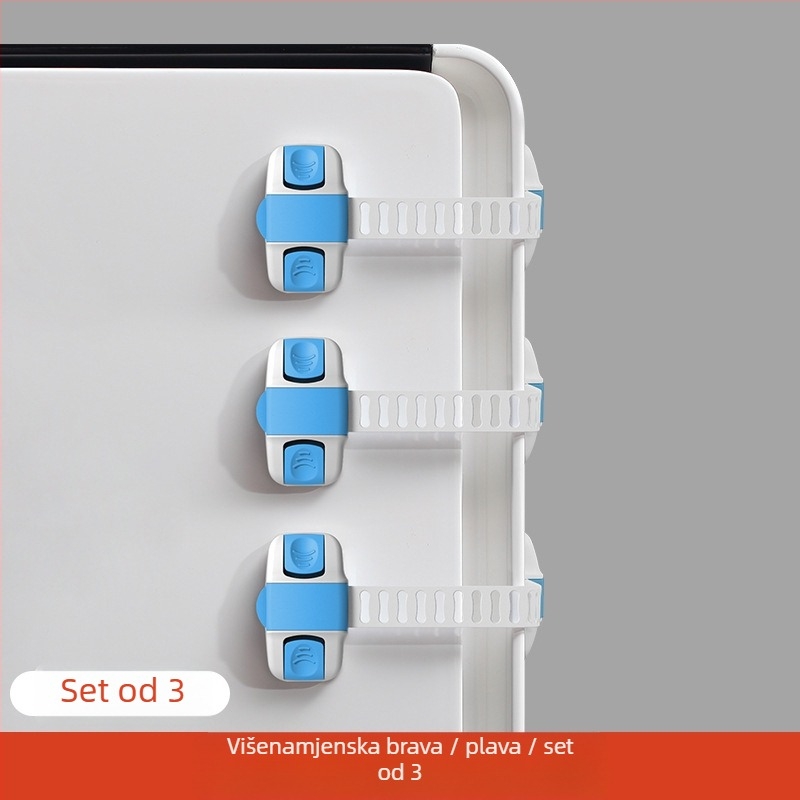 Dječji sigurnosni zasun za ormariće, vrata, ladice i hladnjak – zaštita od zapinjanja prstiju, marka Yumman's sincerity