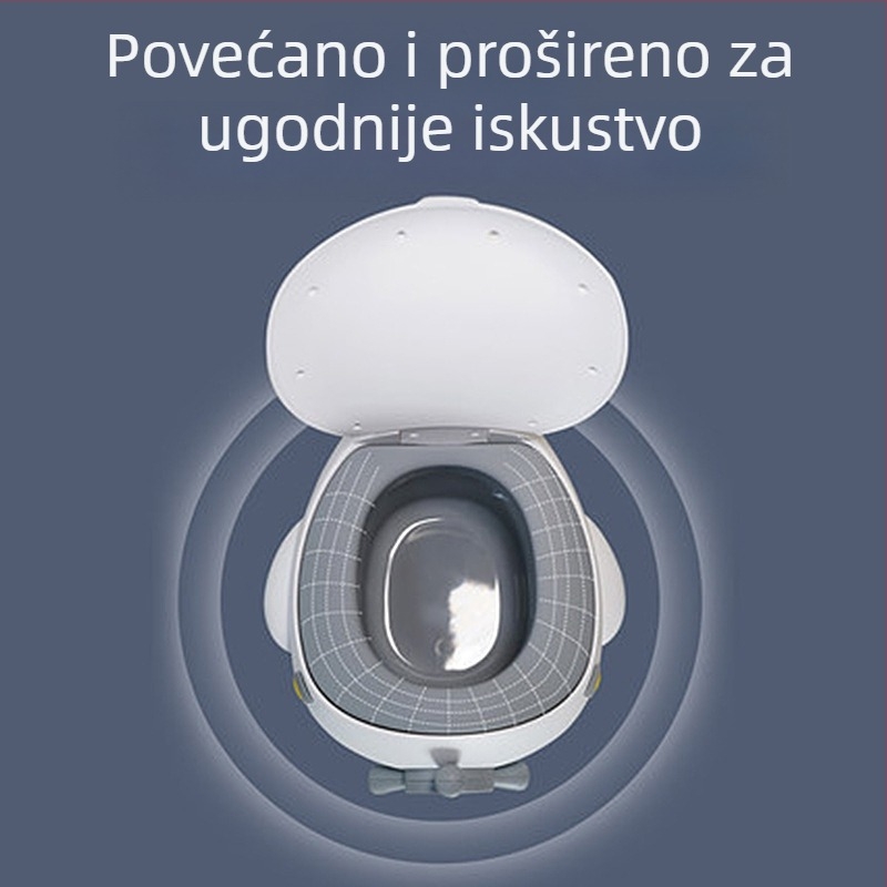 Dječji toalet za treniranje s dizajnom zrakoplova, PP+PU, zasebno pakiranje, licencirana privatna marka