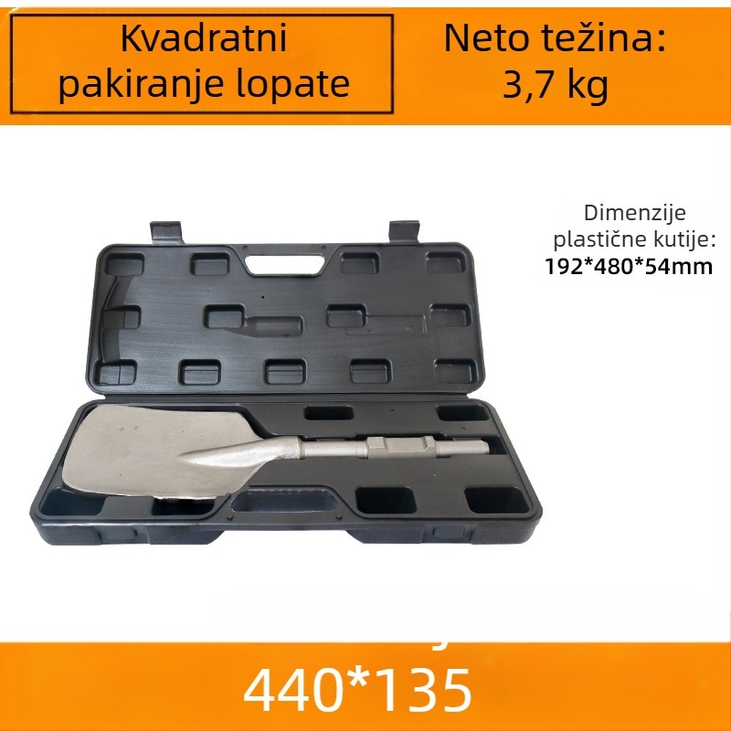 65A Električni pik s proširenom glavom lopate i debelim oštricom — šesterokutna drška, Fu Xin