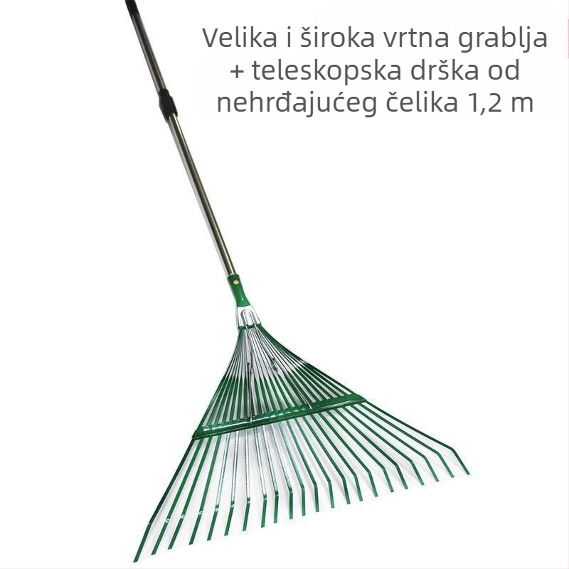 Sklopiva čelična žična grabljica za lišće za vrt i kućnu uporabu