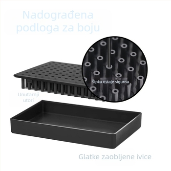 Fleksibilni set klipova za bojanje modela s postoljem i metalnom fleksibilnom šipkom (Materijal: Metalna fleksibilna šipka; Podrijetlo: Domaće; Marka: POKE; Pakiranje: Drugo; Gumeni premaz: Spojnica i završeci)