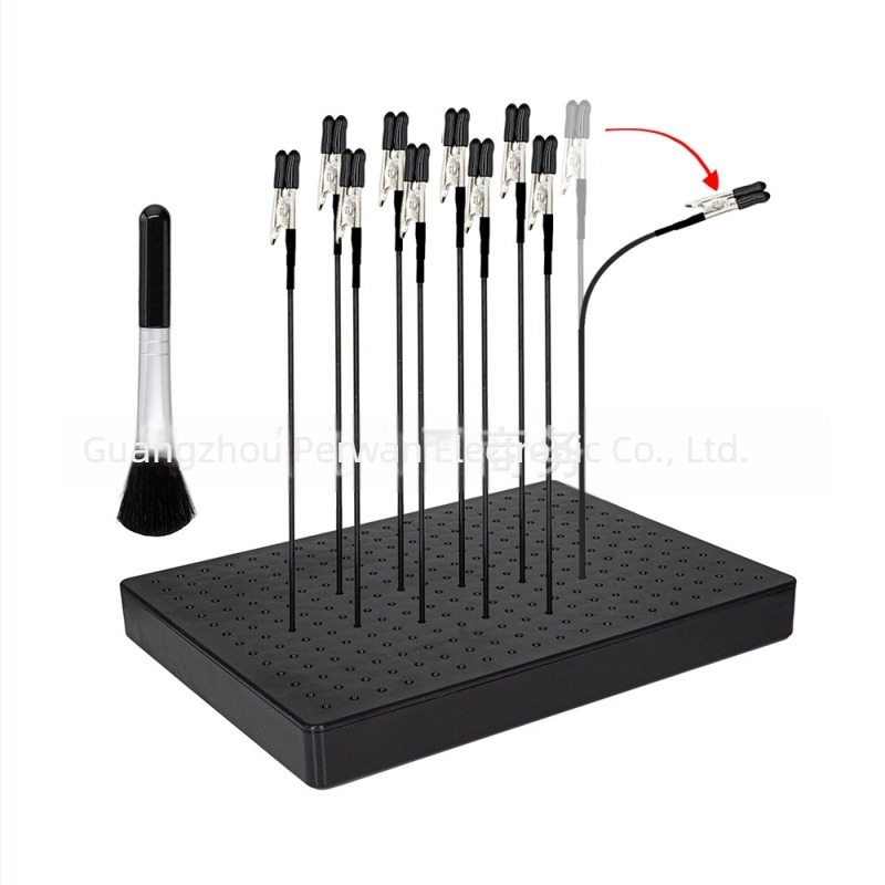 Fleksibilni set klipova za bojanje modela s postoljem i metalnom fleksibilnom šipkom (Materijal: Metalna fleksibilna šipka; Podrijetlo: Domaće; Marka: POKE; Pakiranje: Drugo; Gumeni premaz: Spojnica i završeci)
