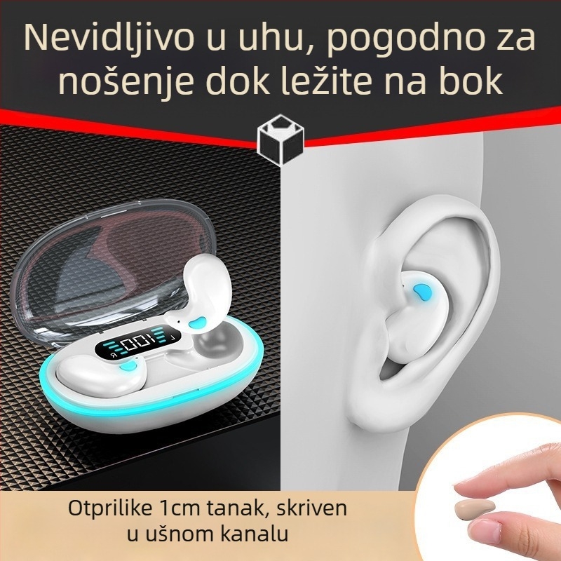 Ultra-tanka mini bežično Bluetooth slušalica, ušni dizajn, Bluetooth 5.0, domet 10 m, stereo pozivi, vodootporna