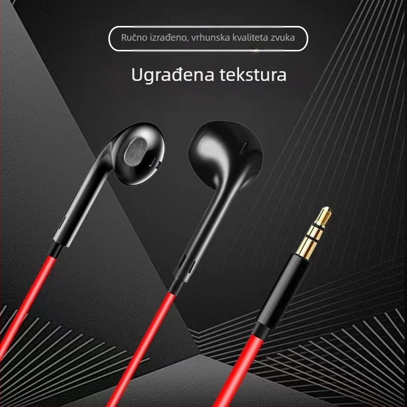 In-ear žične slušalice s mikrofonom, 3 m kabel, 3,5 mm priključak, 32 Ω, frekvencijski raspon 20 Hz–20 kHz