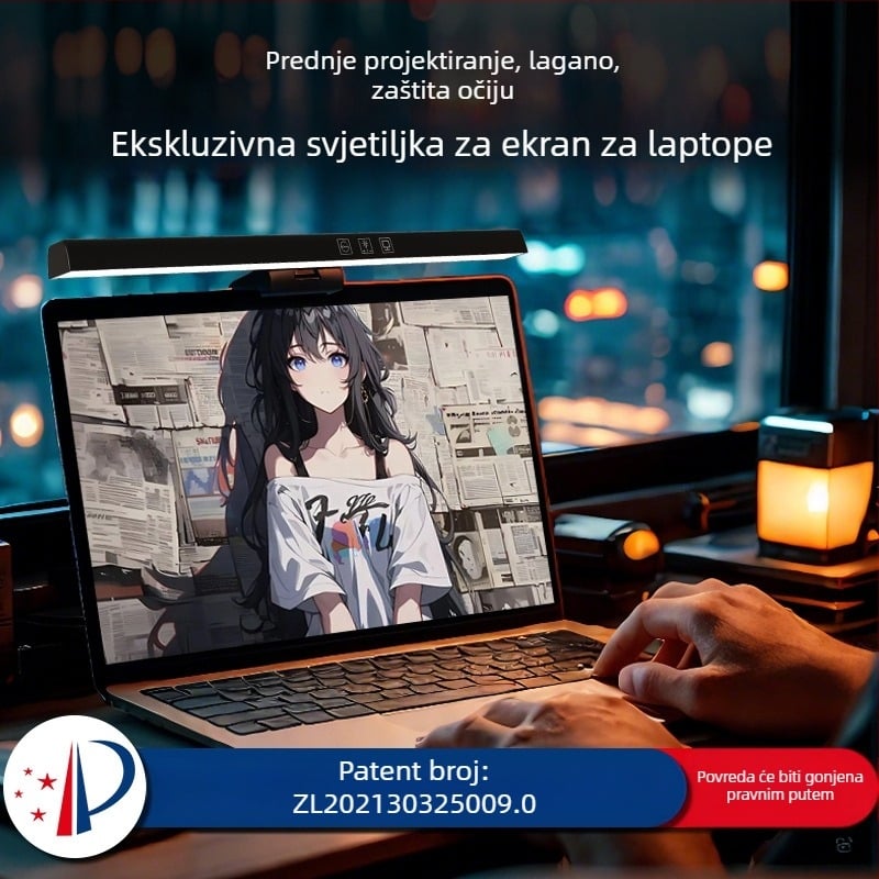LED lampica za objes na zaslon uz USB napajanje, dodirno podešavanje svjetla, zaštita očiju, inteligentno upravljanje, asimetričan izvor svjetla