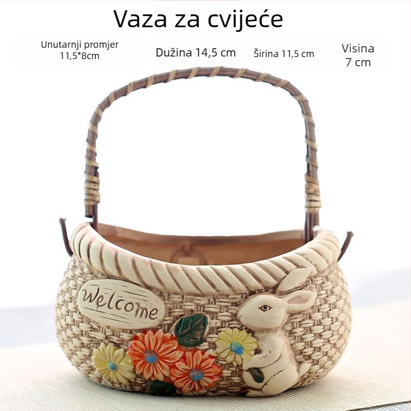 Keramički lonac za cvijeće za stolnu upotrebu; jednostavan stil; pogodan za ured i kućno vrtlarenje.