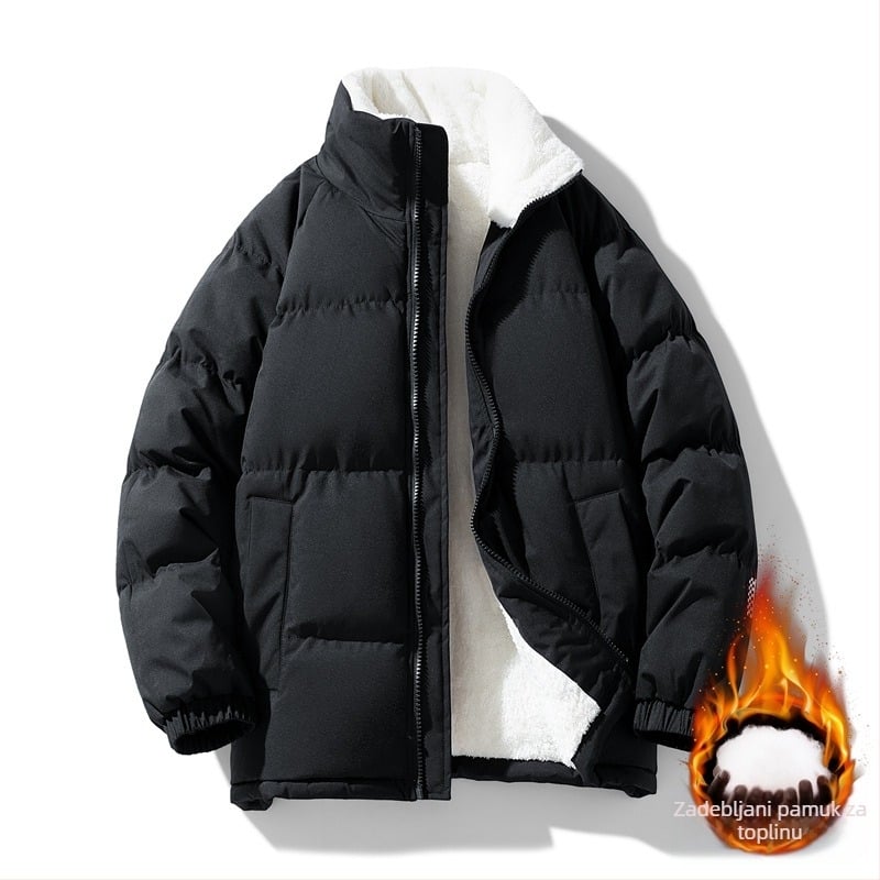 Unisex chenille kaput, stojeći ovratnik, podstava acetat, punilo poliester-bavlna smjesa, jesen-zima