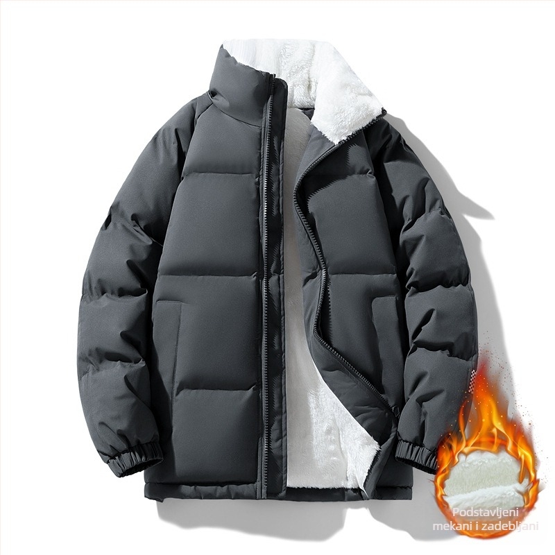 Unisex chenille kaput, stojeći ovratnik, podstava acetat, punilo poliester-bavlna smjesa, jesen-zima