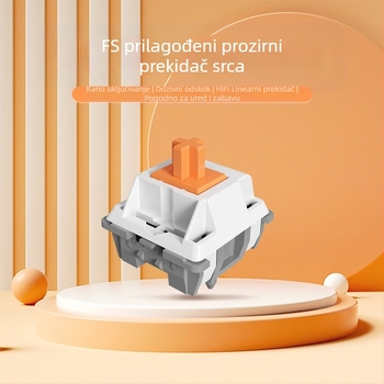 Mehanički prekidač za tipkovnicu s prilagođenom osovinom — petopin hot-swappable, linearno tih