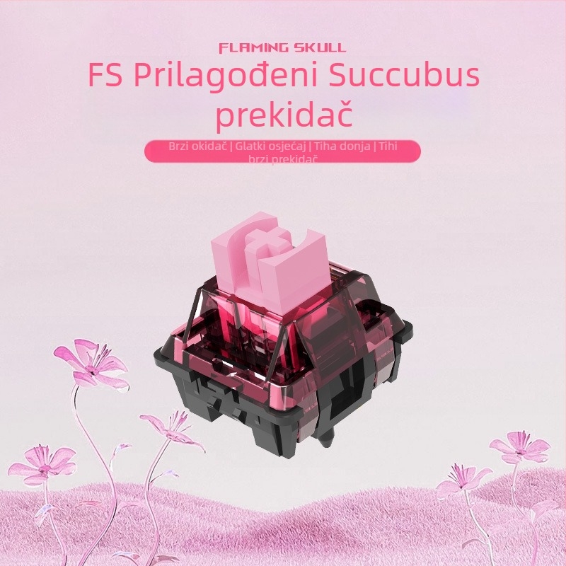 Mehanički prekidač za tipkovnicu s prilagođenom osovinom — petopin hot-swappable, linearno tih