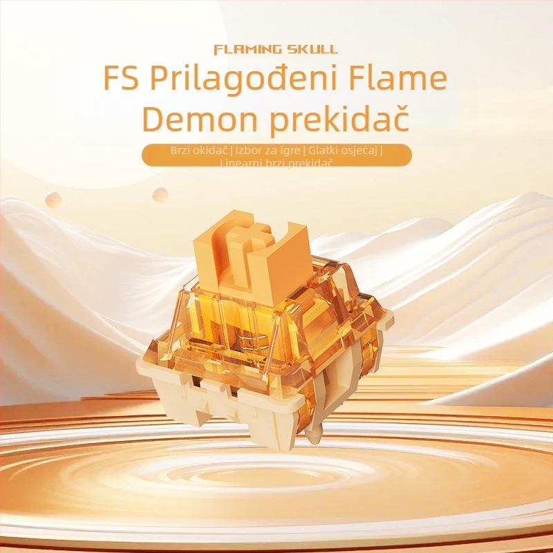 Mehanički prekidač za tipkovnicu s prilagođenom osovinom — petopin hot-swappable, linearno tih