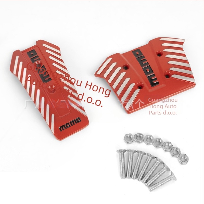 Always red set pedala automobila od aluminijskog legura – pedala za gas i kočnicu, univerzalna kompatibilnost, prilagodljivo