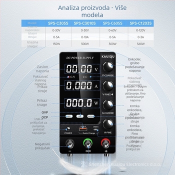 KUAIQU Regulirano DC napajanje, 30–60V, zaštita OCP i OVP, preklopno napajanje