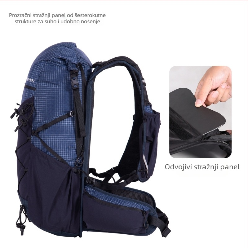 ANMEILU Ruksak za planinarenje Unisex, najlon, 30L kapaciteta, stražnji panel s fiziološkom zakrivljenošću, podstava od poliestera, za outdoor