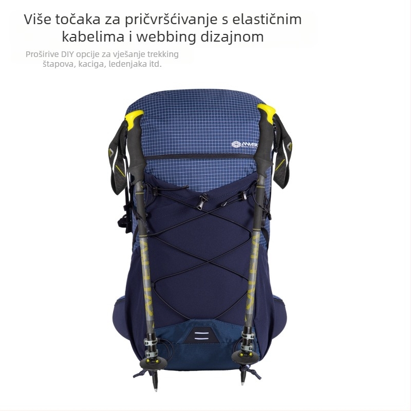 ANMEILU Ruksak za planinarenje Unisex, najlon, 30L kapaciteta, stražnji panel s fiziološkom zakrivljenošću, podstava od poliestera, za outdoor