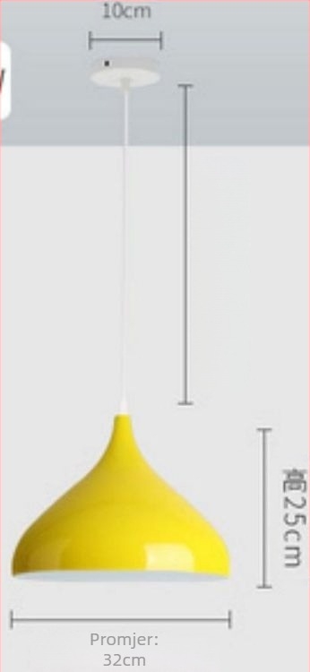 Viseća svjetiljka od željeza – LED, moderni minimalistički stil, s jednom glavom, 220V