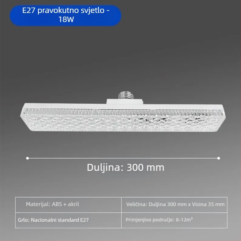 LED žarulja E27, kristalni tubasti oblik, navojna, visoke snage